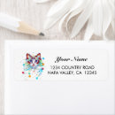 Search for funny animal return address labels Cat