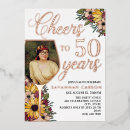 Search for sunflower photo birthday invitations Elegant