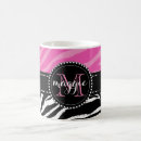 Search for hot pink and black mugs Monogrammed