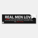 Search for real men bumper stickers God