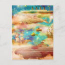 Search for blue map postcards Watercolor