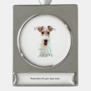 Search for silver fox christmas tree decorations Wire fox terrier