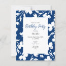 Search for indigo birthday invitations White