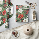 Search for watercolor christmas wrapping paper Poinsettia