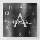 Search for metal clocks Monogrammed