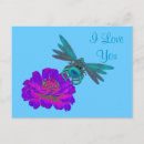 Search for love dragonflies postcards Cute