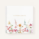 Search for field notes notebooks Watercolor wildflowers greenery