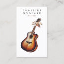 Search for guitar teacher business cards Simple
