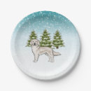 Search for dog christmas plates Golden retriever