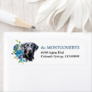 Search for black labs return address labels Watercolor