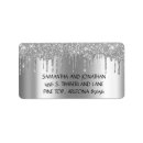 Search for gold and silver return address labels Glitter
