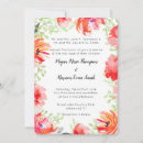 Search for red flower wedding invitations Watercolor