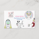 Search for cartoons business cards Pet sitter
