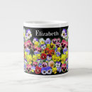 Search for display mugs Bright beautiful pansies