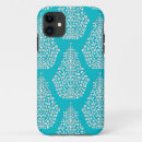 Search for blue damask pattern iphone cases White