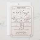 Search for vintage ticket wedding invitations Theatre