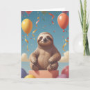 Search for funny sloth birthday cards Illustration
