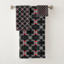 Search for red gray and black bathroom accessories Geometric