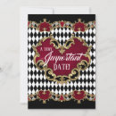 Search for alice in wonderland save date invitations Black