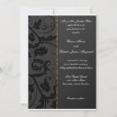 Search for gold embossed wedding invitations Black