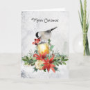 Search for chickadee christmas cards Watercolor