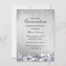Search for purple silver quinceanera invitations Glitter