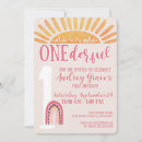 Search for boho rainbow 1st birthday invitations Onederful