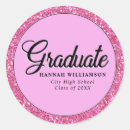 Search for pink glitter graduation stickers Graduate