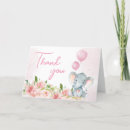 Search for elephant baby shower thank you cards Floral