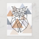 Search for abstract owl postcards Modern