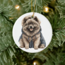 Search for keeshond christmas tree decorations Animal