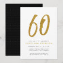 Search for male 60th birthday invitations Gold