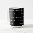 Search for plain solid black mugs Black and white