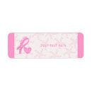 Search for breast cancer survivor return address labels Pink