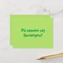 Search for funny st patricks postcards Shenanigans