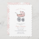 Search for carriage baby girl shower invitations Pram