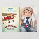 Search for vintage airplane birthday invitations Up up and away