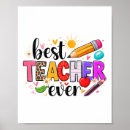 Search for best teacher ever posters Cute school stuff