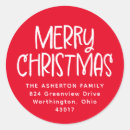 Search for typography return address labels Red and white