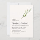Search for olive leaf wedding invitations Minimalist