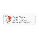 Search for red daisy return address labels Daisies