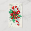 Search for candy canes business cards Vintage