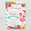 Search for kids summer birthday invitations Flamingo