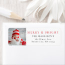 Search for merry and bright return address labels Festive