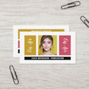 Search for podcast business cards Vlogger