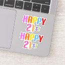 Search for 21st stickers Celebration