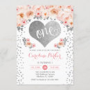 Search for silver 1st birthday invitations Floral