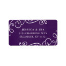 Search for elegant birthday return address labels Purple