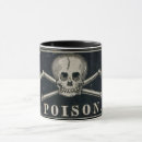 Search for poison label coffee mugs Skull and crossbones