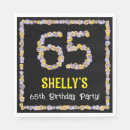 Search for 65th birthday napkins Floral